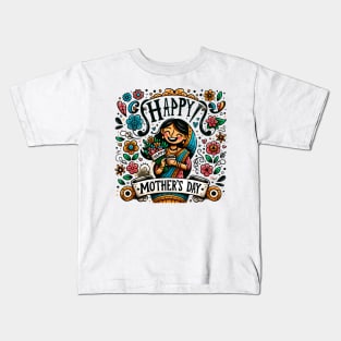 Colorful Mother's Day Celebration - Floral and Vibrant Kids T-Shirt